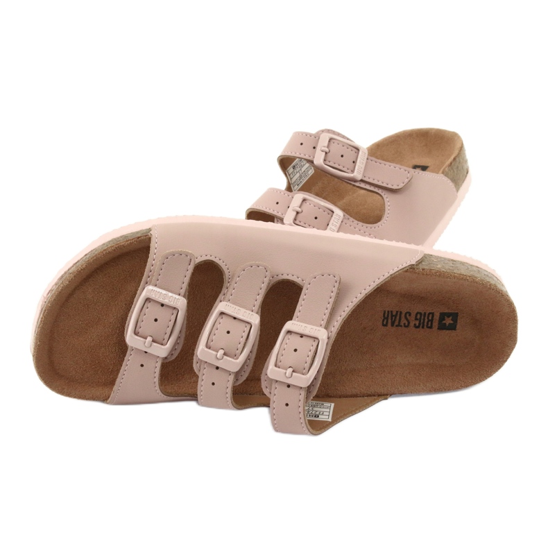 Papuci profilați Big Star 274627 multicolor roz 4