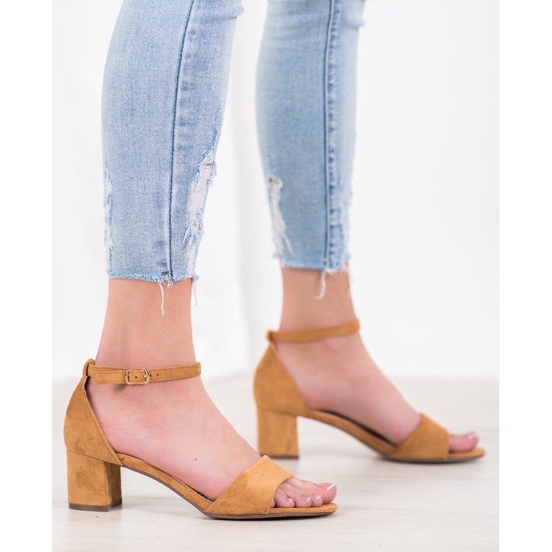 Seastar Sandale confortabile cu toc înalt maro 1