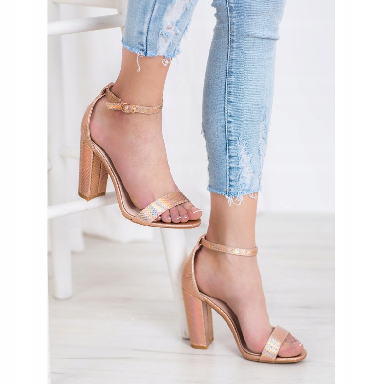 Seastar Sandale strălucitoare sexy de aur 2