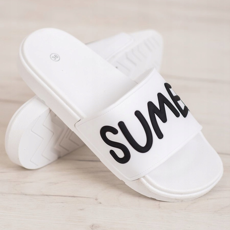 SHELOVET Papuci de cauciuc alb 1