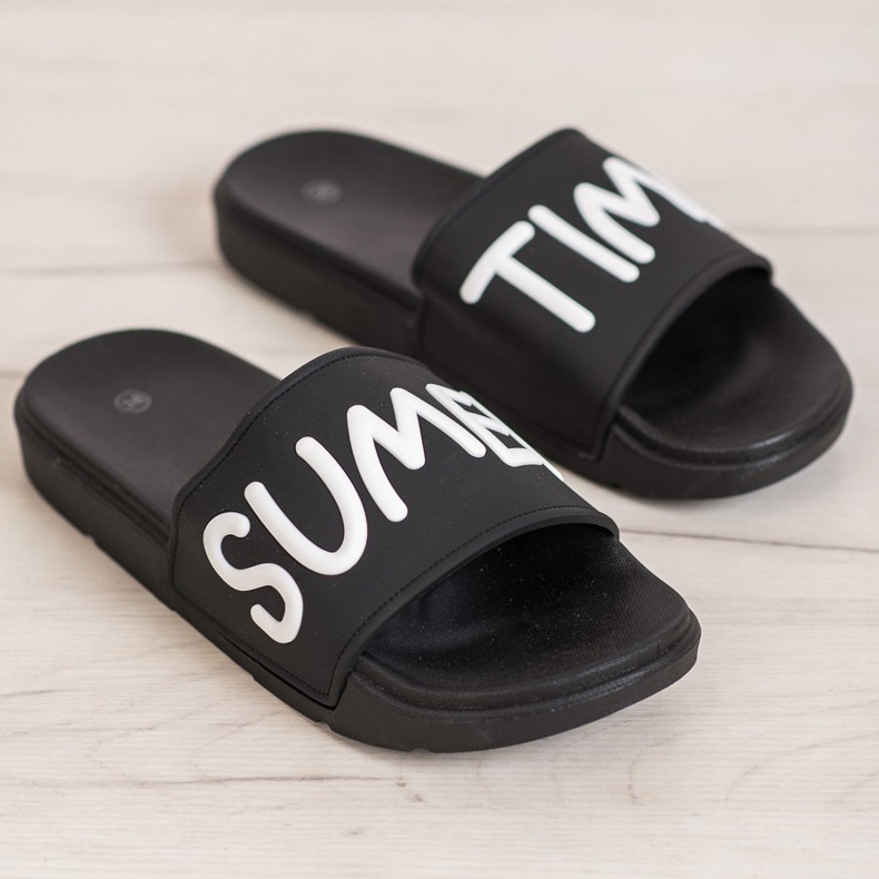 SHELOVET Papuci de cauciuc negru 2