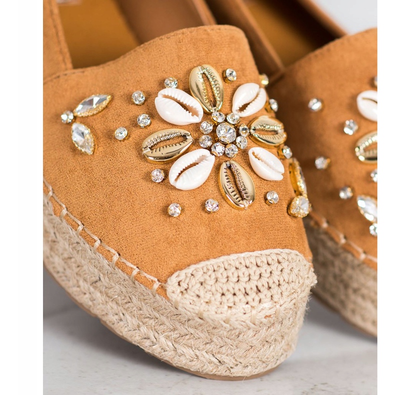 Seastar Espadrile Cu Ornamente maro 2