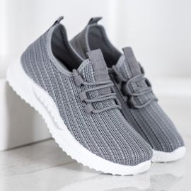 SHELOVET Pantofi sport textile gri 2