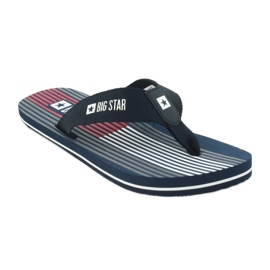 Papuci bărbați Big Star 174463 bleumarin alb roșu albastru marin 1