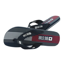 Papuci bărbați Big Star 174463 bleumarin alb roșu albastru marin 4