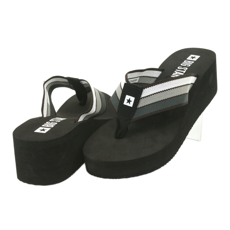 Flip-flops Big Star pe pană 274A300 negru gri 3