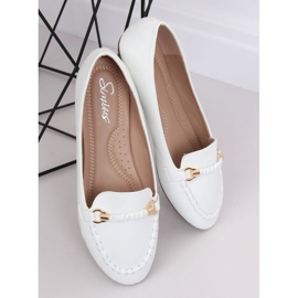 Mocasini pentru femei albi A8636 Alb 3