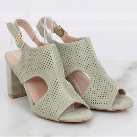 Sandale cu toc celadon 99-33A Verde 1