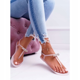 LU BOO Sandale de damă Flip-flops Meliski cu paiete Pink Lomba roz 2