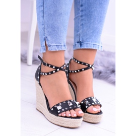 Sandale Negre Femei Studs Jet Espadrilles Mariko negru 2