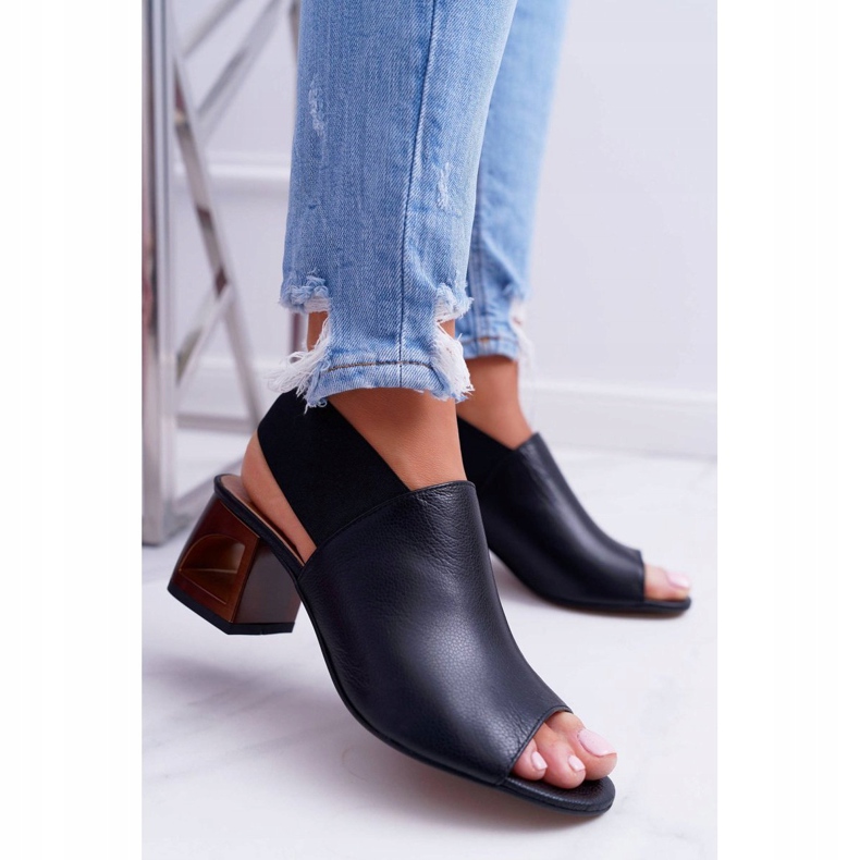 Sandale pe o bară Laura Messi 1919 Piele Negru Grehno 1