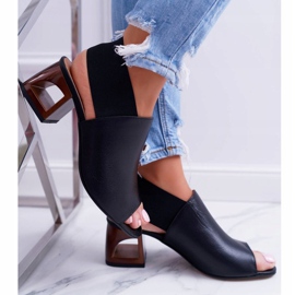 Sandale pe o bară Laura Messi 1919 Piele Negru Grehno 2