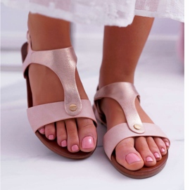 S.Barski Sandale pentru femei Flat Pink Verner roz 2