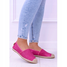 Espadrile Lu Boo pentru femei Slip On Fuchsia Brocade Miravet roz 3