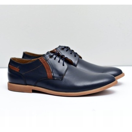 Bednarek Polish Shoes Brogues pentru bărbați Bednarek Leather Blue Navy Millo albastru marin 1