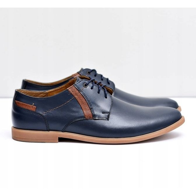 Bednarek Polish Shoes Brogues pentru bărbați Bednarek Leather Blue Navy Millo albastru marin 2
