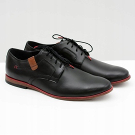 Bednarek Polish Shoes Brogues pentru bărbați Bednarek Elegant din piele neagră Nikolas negru 1
