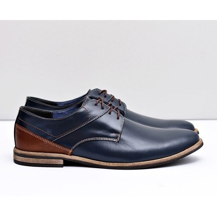 Bednarek Polish Shoes Brogues pentru bărbați Bednarek Elegant din piele maro albastru Marcelo albastru marin 2