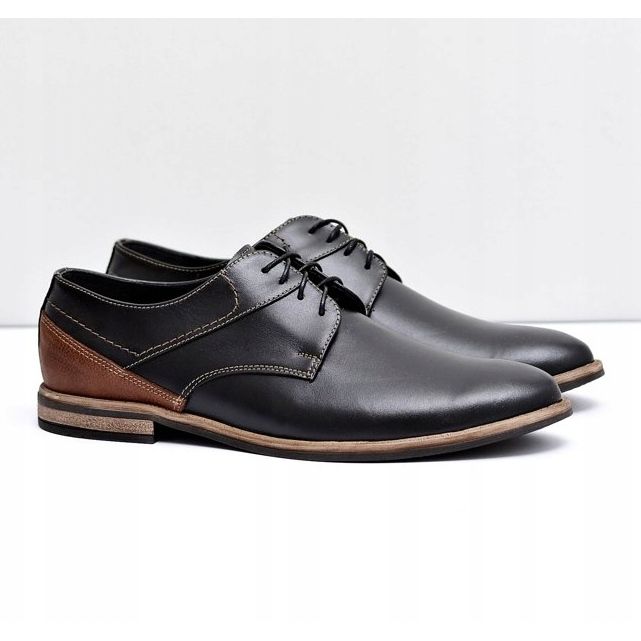 Bednarek Polish Shoes Brogues pentru bărbați Bednarek Piele elegantă negru Marcelo 1