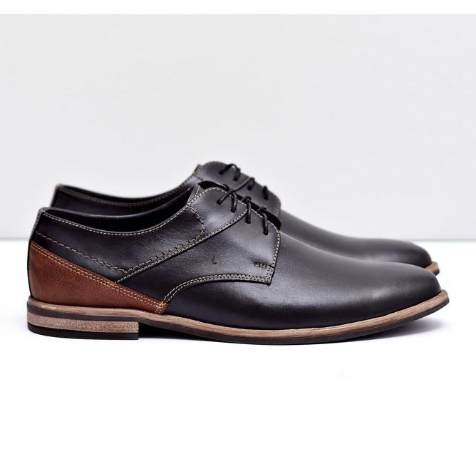 Bednarek Polish Shoes Brogues pentru bărbați Bednarek Piele elegantă negru Marcelo 2