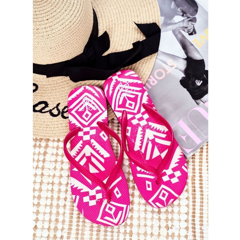 Lu Boo | Flip-flops pentru femei Aztec Havanna roz 1