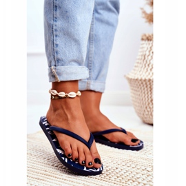 Flip Flops de damă Lu Boo bleumarin Aztec Havanna albastru 2