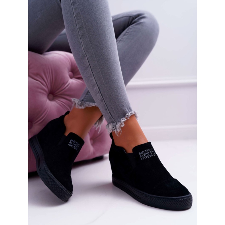 Adidași pentru femei Snekers Lu Boo Slip-on Black Kaori negru 2 Adidași pentru femei Snekers Lu Boo Slip-on Black Kaori negru 2