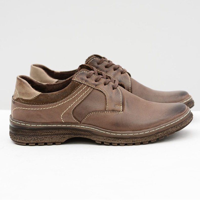 KOMODO Cizme calde pentru bărbați Ernesto Brown din piele pentru iarnă maro 2