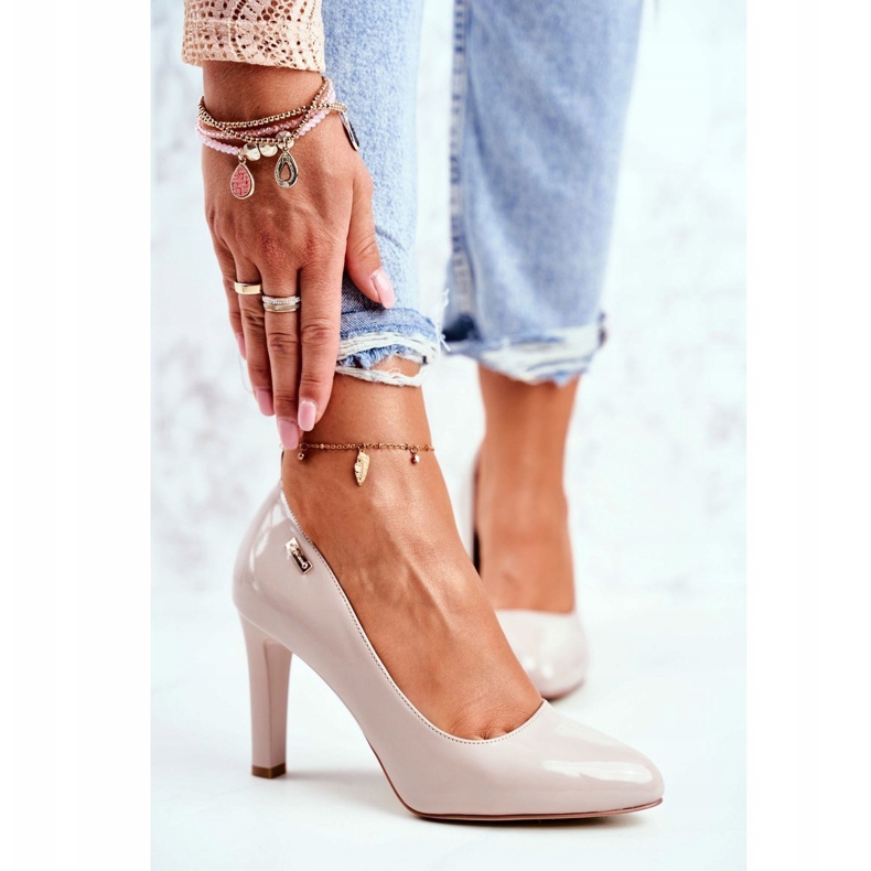 Pompă de damă Sergio Leone Gri deschis pe un lac Campbell Bar 1