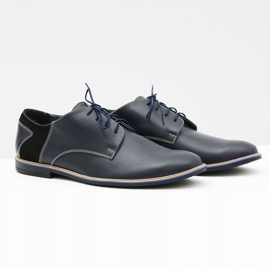 Bednarek Polish Shoes Brogues pentru bărbați Bednarek Elegant Leather Blue Navy Biagio albastru marin 1