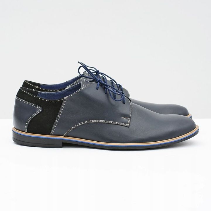 Bednarek Polish Shoes Brogues pentru bărbați Bednarek Elegant Leather Blue Navy Biagio albastru marin 2