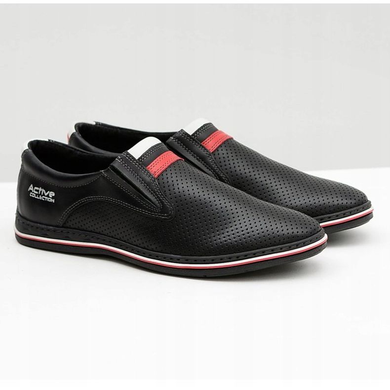 Joker Pantofi negri pentru bărbați, din piele, Mello negru 1