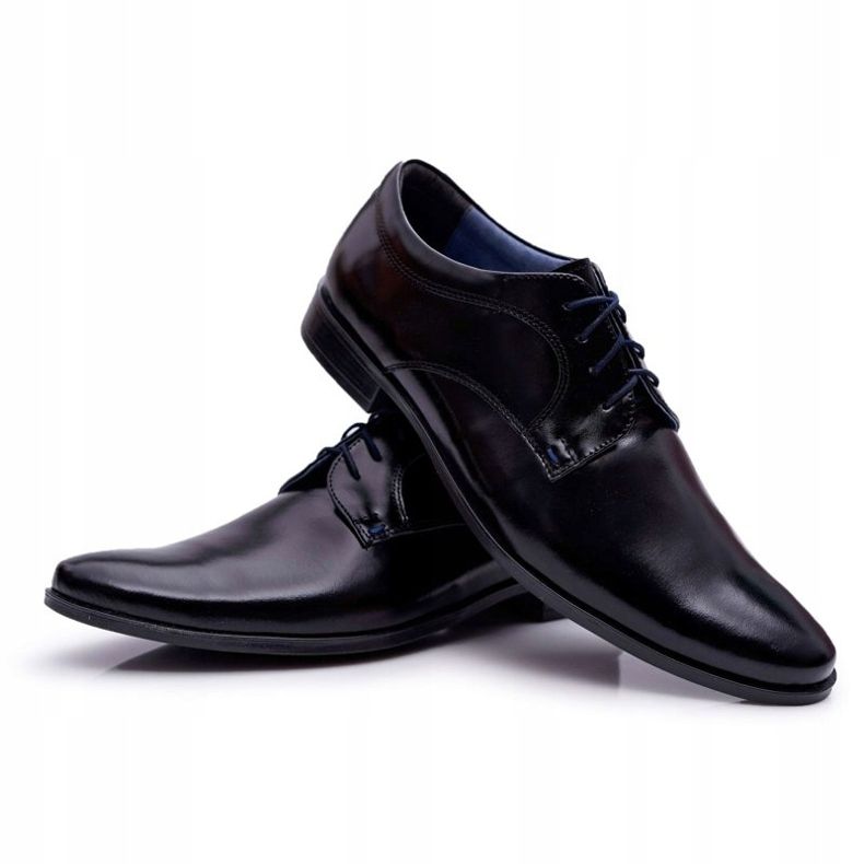 Bednarek Polish Shoes Brogues pentru bărbați Bednarek Piele elegantă lăcuită negru Gaspare 1