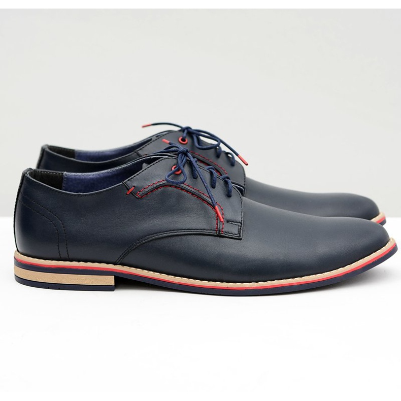 Bednarek Polish Shoes Brogues pentru bărbați Bednarek Piele elegantă Blue Navy Pietro albastru marin 2