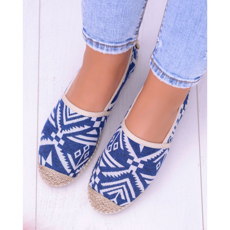 Lu Boo | Espadrile Aztec Bimbi din in albastru pentru femei 2