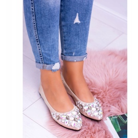 Balerine de aur Lu Boo pe pietre elastice Chiar 2 Balerine de aur Lu Boo pe pietre elastice Chiar 2