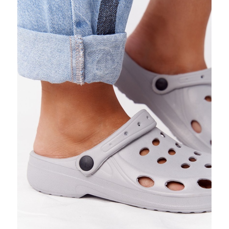 Flameshoes Papuci Eva de spumă gri pentru femei 2