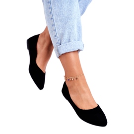 PS1 Balerini de damă negri din piele întoarsă Bueno negru 2 PS1 Balerini de damă negri din piele întoarsă Bueno negru 2