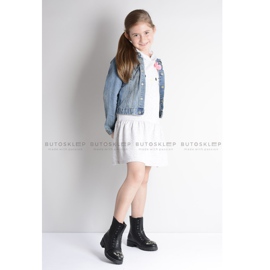 Botine negre Lu Boo pentru copii cu zirconiu cubic Pu LittleCarrie negru 1