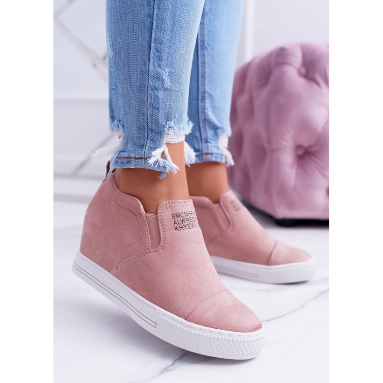 Adidași pentru femei Snekers Lu Boo Slip-on Pink Kaori roz 2