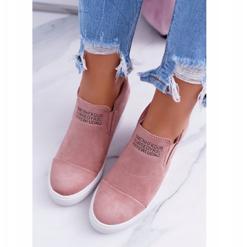 Adidași pentru femei Snekers Lu Boo Slip-on Pink Kaori roz 1