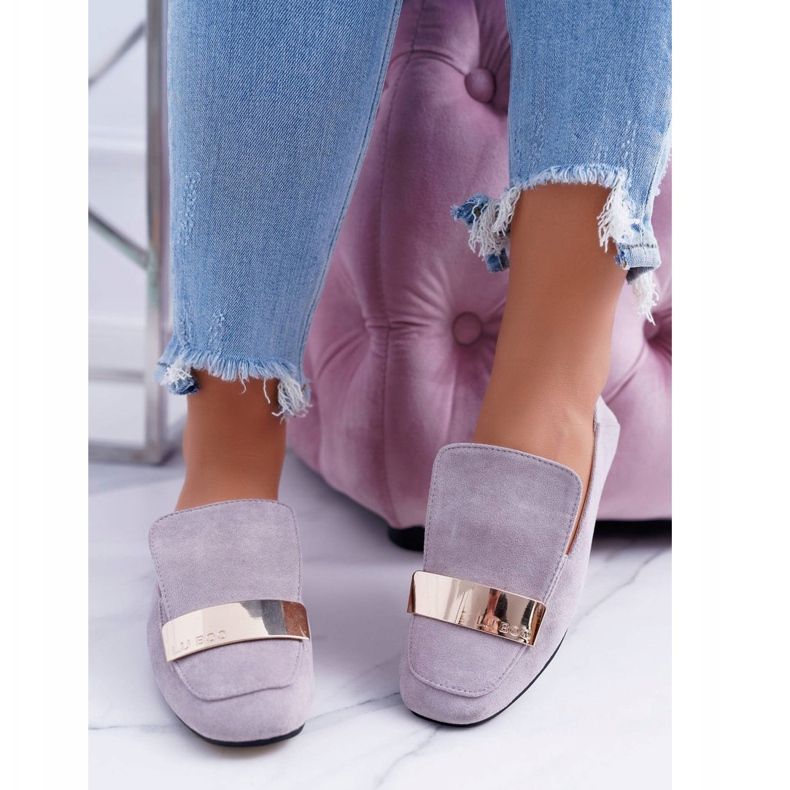 Mocasini de damă Gri Cu o farfurie Golden Lordsy Lu Boo Harlem 2