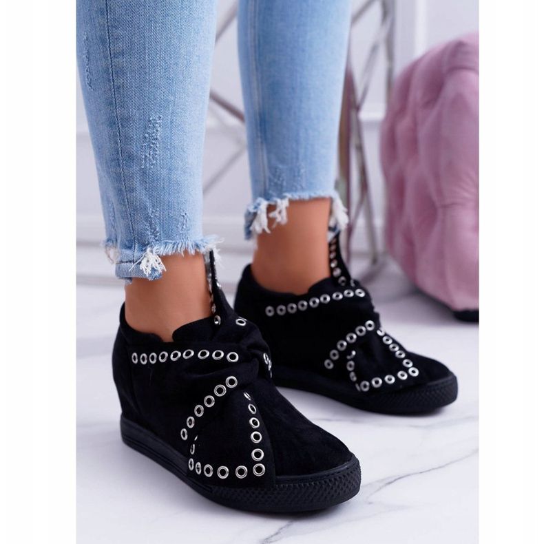 Adidași de damă Wedges Lu Boo Black Margo negru 2
