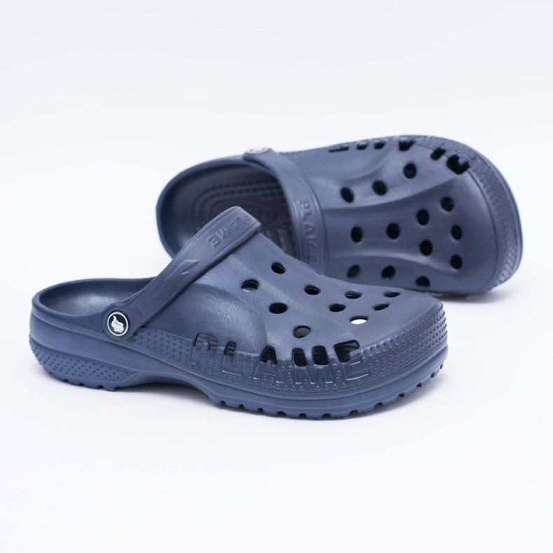 Flameshoes Papuci bărbați pentru piscină Kroks Eva Blue Navy albastru marin 1