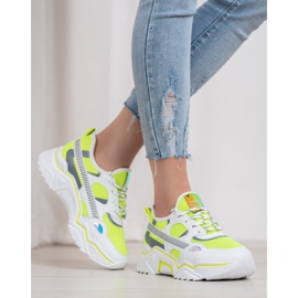 SHELOVET Adidași neon alb galben 1