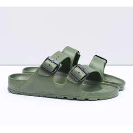 Flameshoes Papuci de casă pentru bărbați Olive Garden Light verde 1 Flameshoes Papuci de casă pentru bărbați Olive Garden Light verde 1