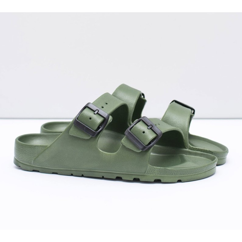 Flameshoes Papuci de casă pentru bărbați Olive Garden Light verde 1 Flameshoes Papuci de casă pentru bărbați Olive Garden Light verde 1