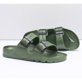Flameshoes Papuci de casă pentru bărbați Olive Garden Light verde 2 Flameshoes Papuci de casă pentru bărbați Olive Garden Light verde 2