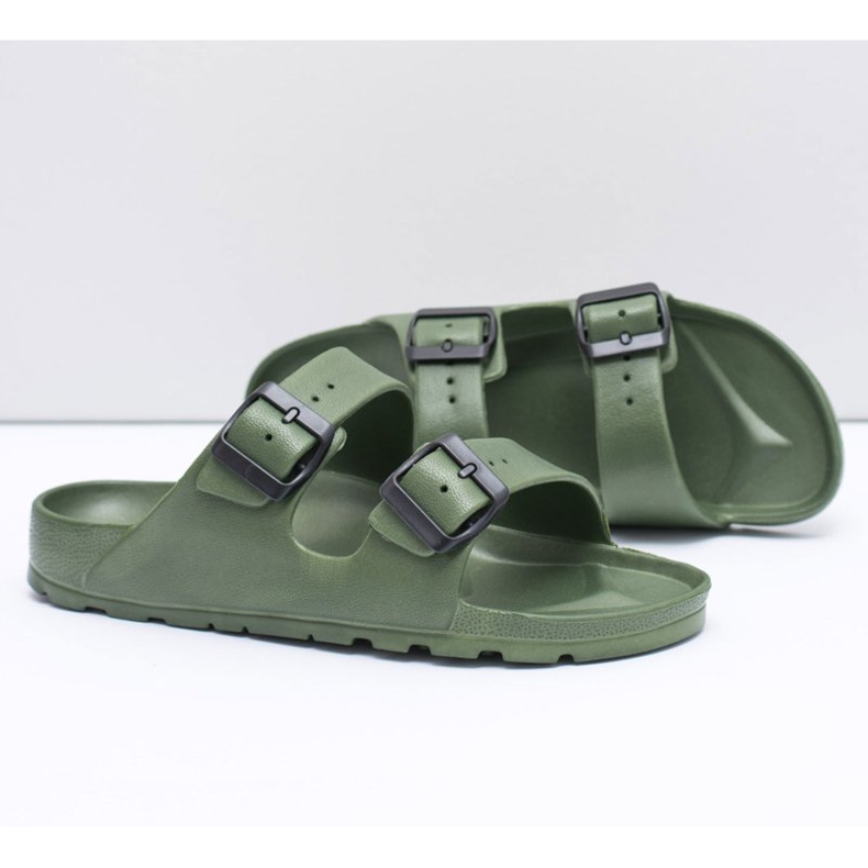 Flameshoes Papuci de casă pentru bărbați Olive Garden Light verde 2 Flameshoes Papuci de casă pentru bărbați Olive Garden Light verde 2