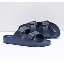 Flameshoes Papuci de casă pentru bărbați, de culoare albastru marină 2